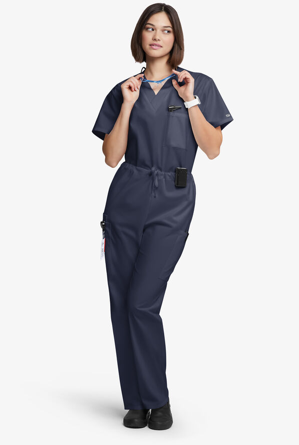 Pantal&oacute;n m&eacute;dico unisex Butter-Soft Originals con piernas rectas holgadas y 4 bolsillos - Navy - 4