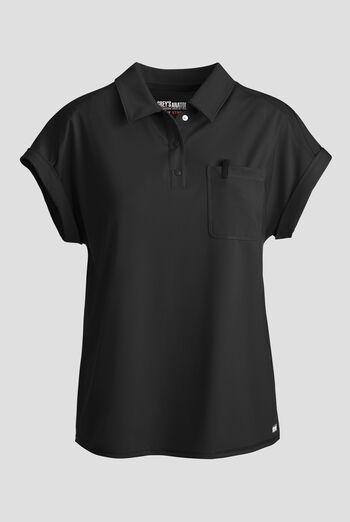 Grey's Anatomy by Barco Knit STRETCH Renew Women's 1-Pocket Dolman Sleeve Polo Scrub Top