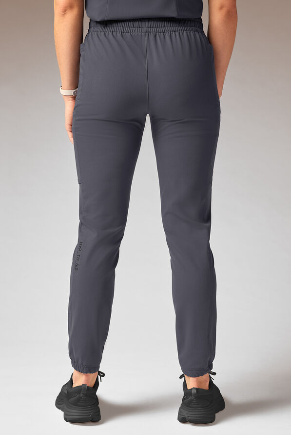 Pantal&oacute;n m&eacute;dico Hypothesis Cache estilo jogger con 6 bolsillos para mujer - Pewter - 2