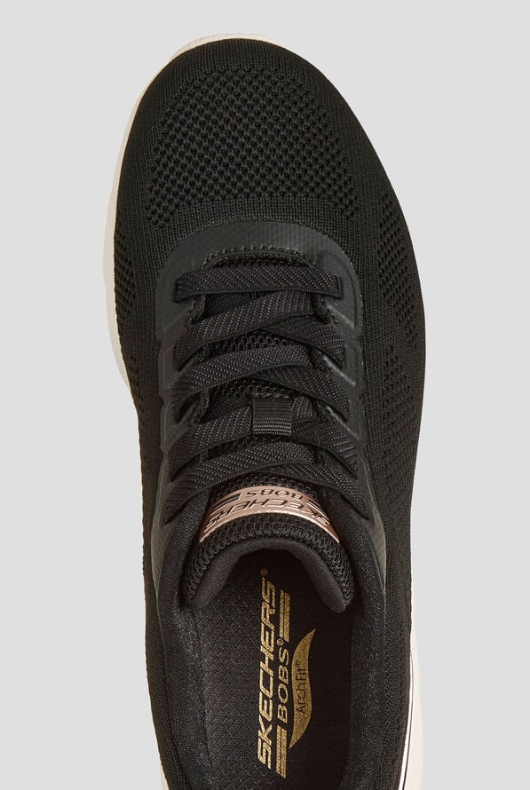 Skechers Bobs Arch Fit ELEV8 Black Women's Bungee Knit Sneaker - null - 2