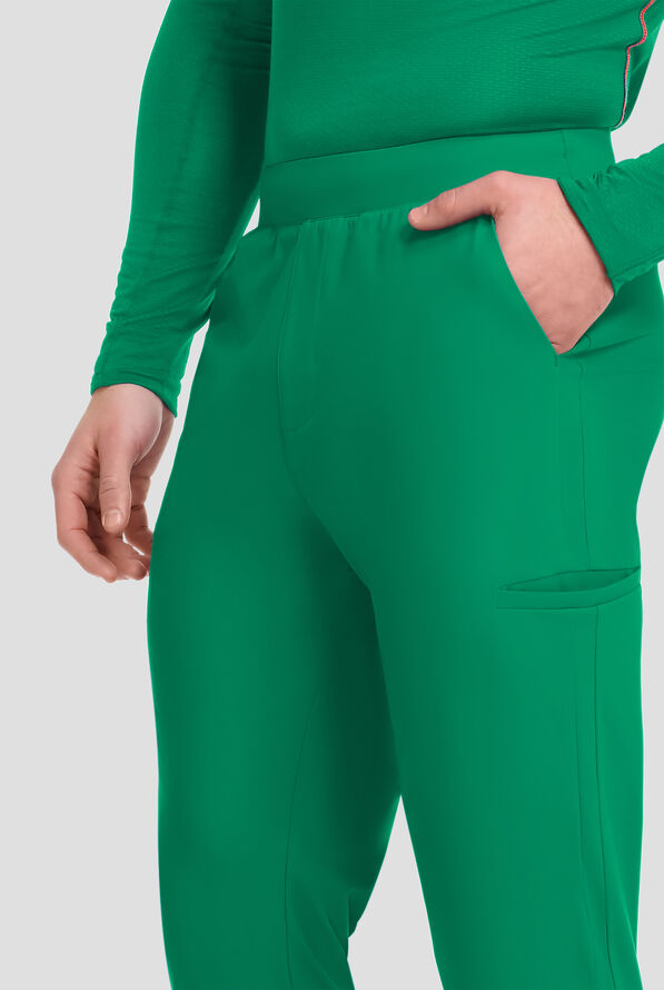 Pantal&oacute;n m&eacute;dico Infinity PURSUIT STRETCH estilo jogger con cord&oacute;n y 5 bolsillos para hombre - Retro Green - 5