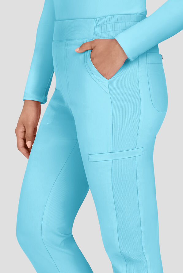 Pantal&oacute;n m&eacute;dico koi Lite&trade; Chessa con piernas rectas y 6 bolsillos para mujer - Sky - 2