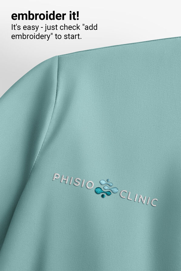 Carhartt Cross-Flex Force Women's 1-Pocket STRETCH Knit Panel Tuck In Scrub Top - Summer Blue - 3