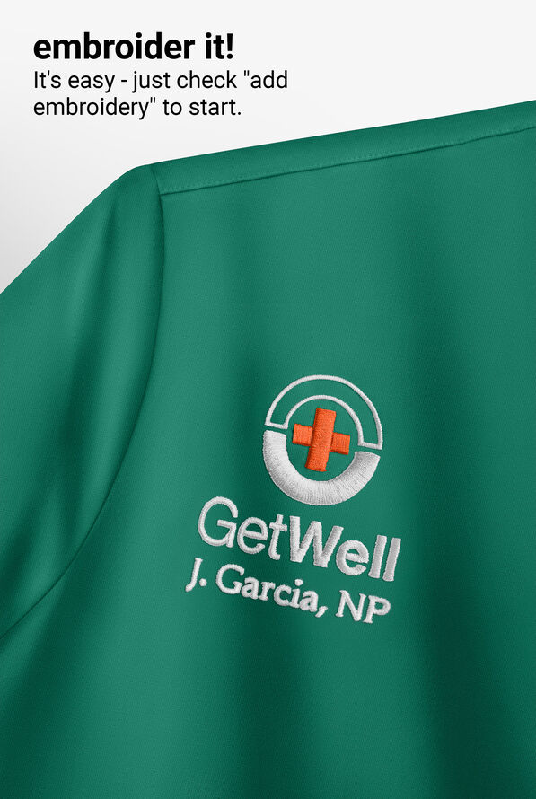 Blusa m&eacute;dica Koi Next Gen Hustle and Hear con cuello en V y 3 bolsillos para mujer - Hunter - 5