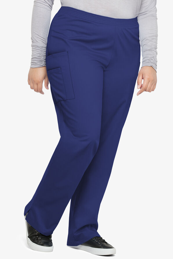 Butter-Soft STRETCH Women's 3-Pocket Plus Size Pull On Scrub Pants - Galaxy - 1