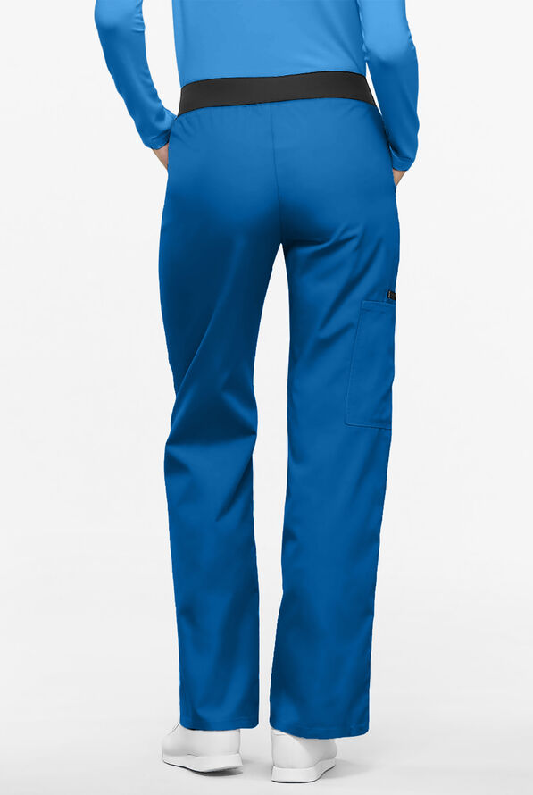 Cherokee Flexibles Women's 4-Pocket Cargo Scrub Pants - Royal - 2