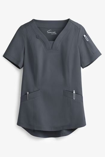 Blusa médica UA Butter-Soft STRETCH con cuello en V curvo y 4 bolsillos para mujer