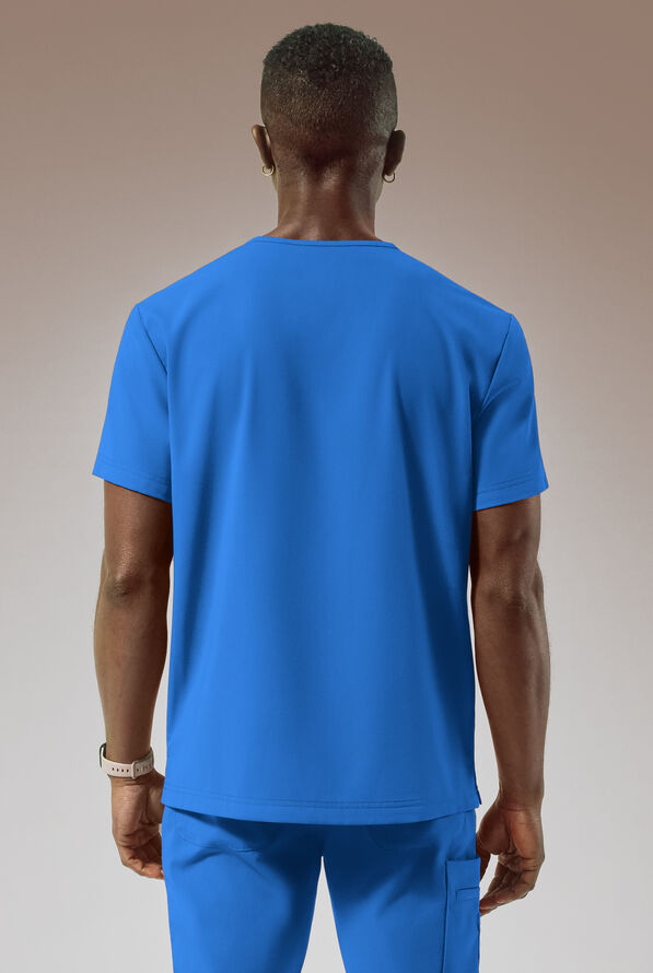 Camisa médica Hypothesis Omni con cuello en V y 1 bolsillo para hombre - Royal - 2