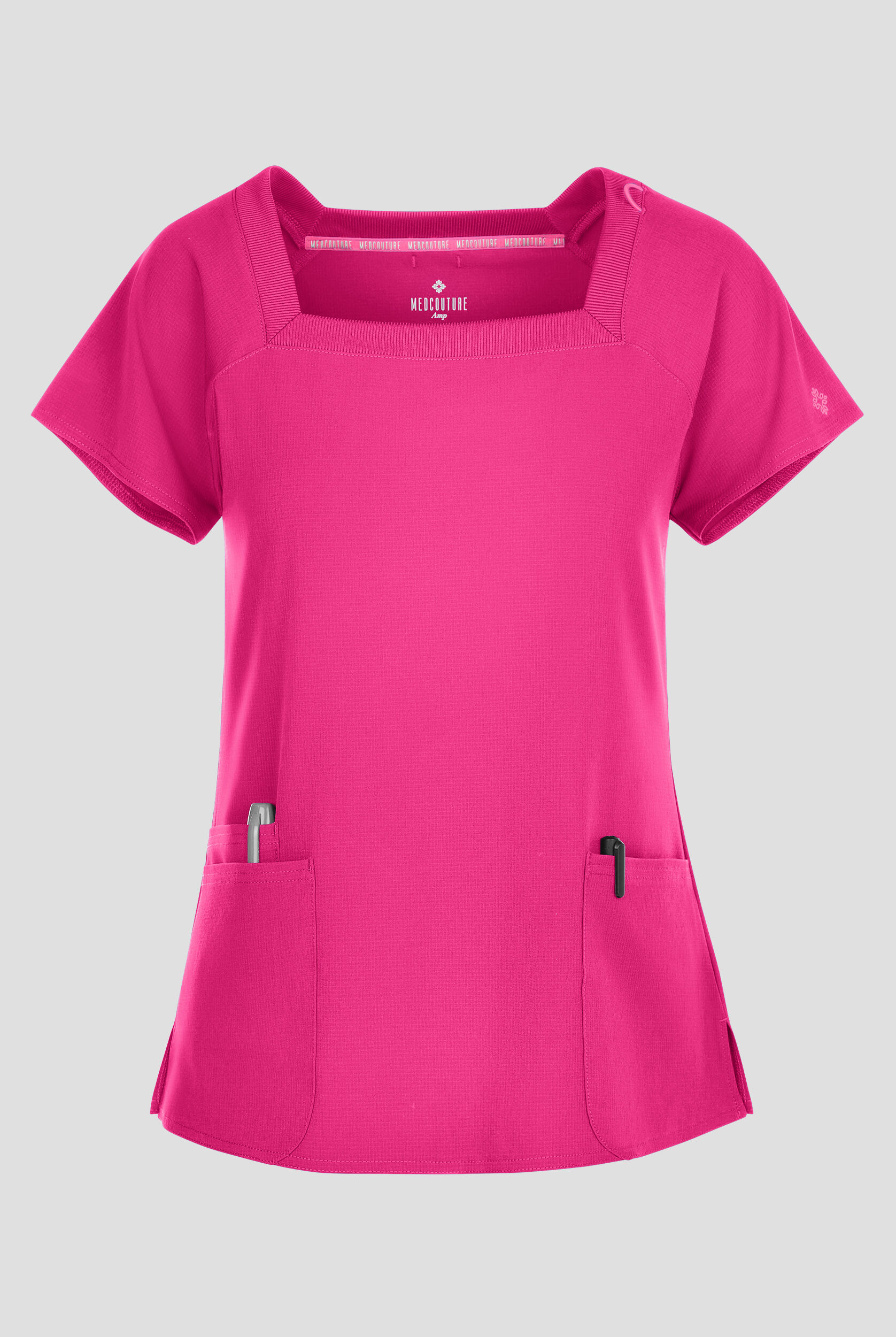 Med Couture Amp Women s 3 Pocket STRETCH Square Neck Scrub Top Square med-couture-amp-women-s-3-pocket-stretch-square-neck-scrub-top-square