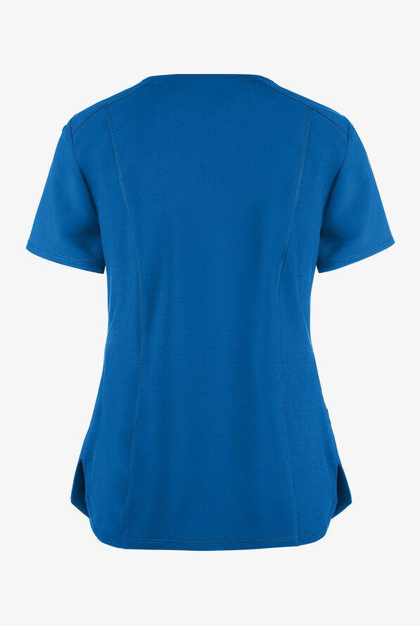 Infinity Women's 2-Pocket STRETCH V-Neck Scrub Top - Royal - 3