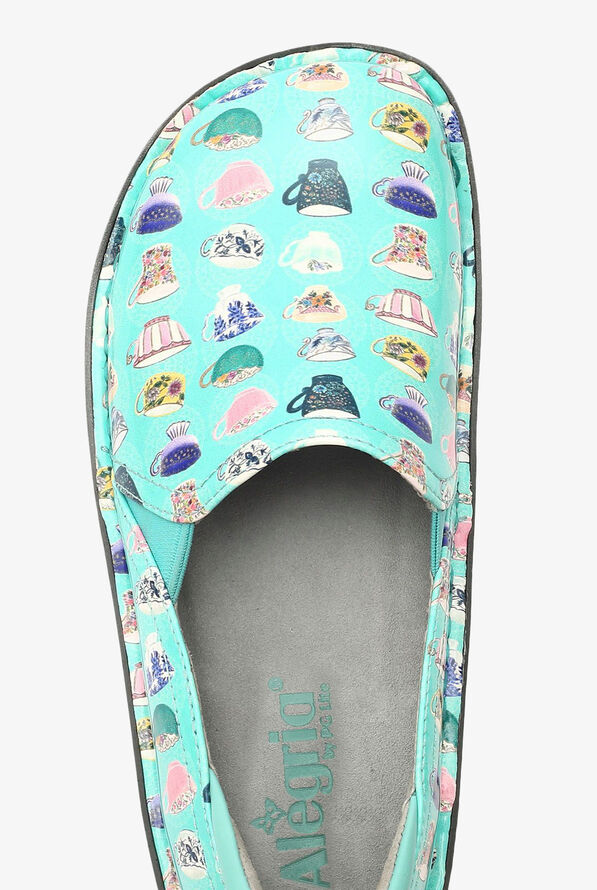 Alegria Women's Debra Teacup Aqua Nursing Slip On Shoes - null - 2