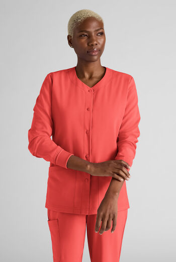 Chaqueta m&eacute;dica Easy STRETCH con botones a presi&oacute;n y 3 bolsillos para mujer