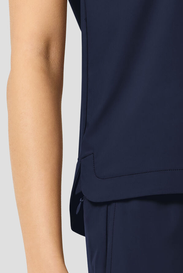 Blusa m&eacute;dica Infinity PURSUIT STRETCH con mangas dolm&aacute;n y 1 bolsillo para mujer - Navy - 3