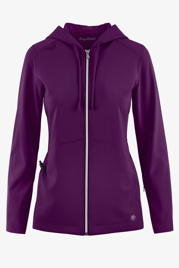 Sudadera médica Easy STRETCH Selena con cremallera y 5 bolsillos para mujer - Eggplant - 1