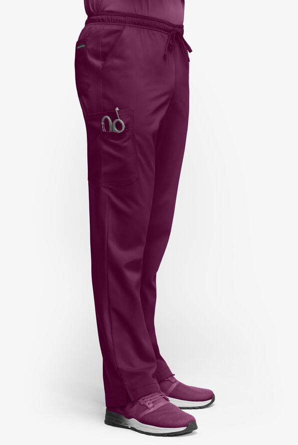 Advantage STRETCH Men's 6-Pocket Cargo Scrub Pants - Tall - Wine - 4