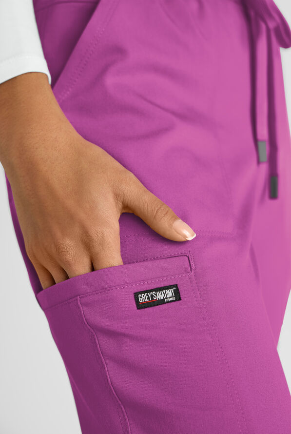 Grey's Anatomy by Barco Emerge Rylee Women's 6-Pocket STRETCH Mid Rise Jogger Scrub Pants - Mystic Orchid - 3