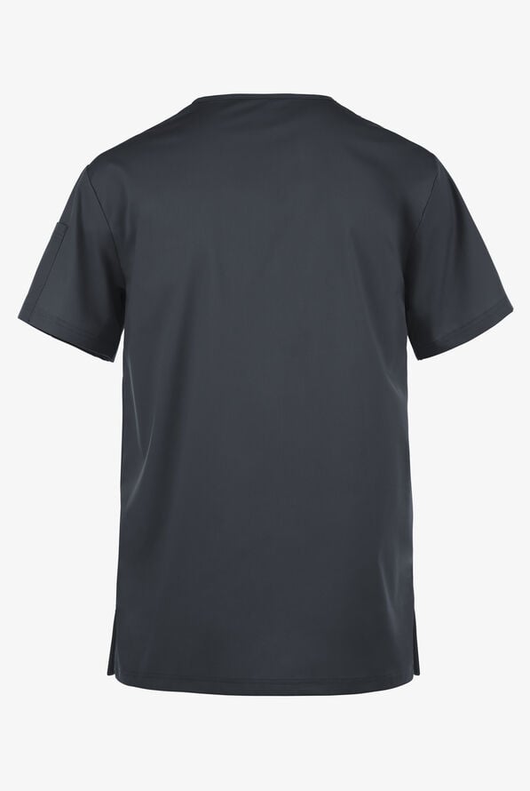 Butter-Soft STRETCH Men's 5-Pocket V-Neck Scrub Top - Eggplant - 2