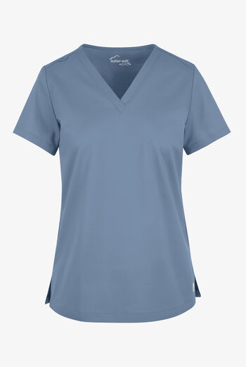 Blusa m&eacute;dica UA Butter-Soft STRETCH con cuello en V para mujer