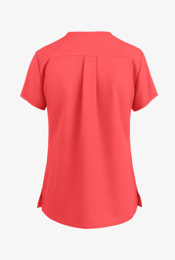 Med Couture Insight Women's 3-Pocket V-Neck Scrub Top - Coral - 3