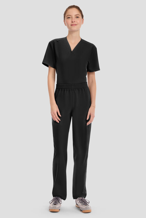 Cherokee Workwear Originals Ultra Unisex No Pockets Straight Leg Scrub Pants - Black - 4