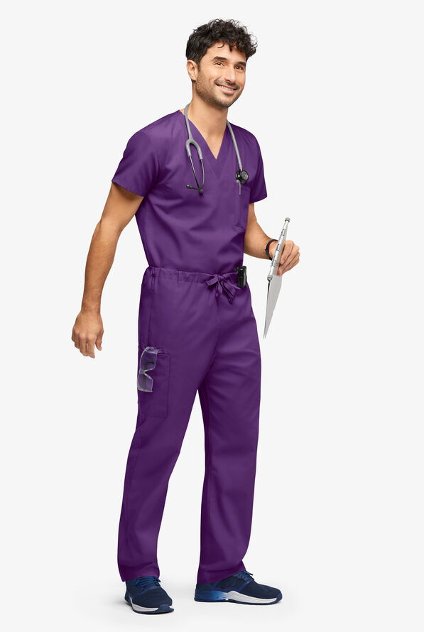 UA Best Buy Scrubs Unisex Scrub Set - Eggplant - 2