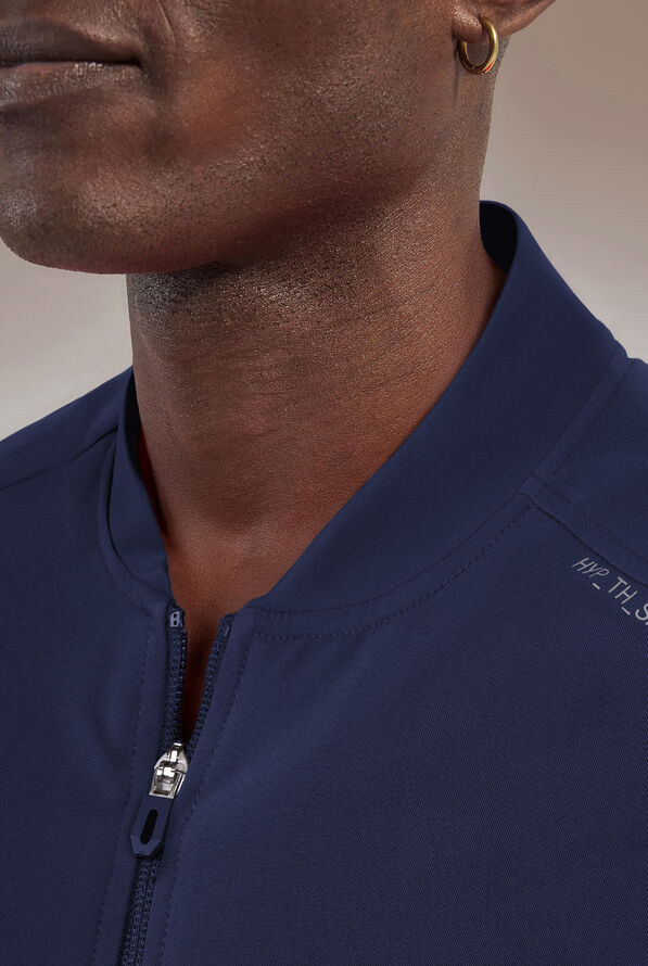 Hypothesis Omni Men's 3-Pocket Zip Front Scrub Jacket - Navy - 6