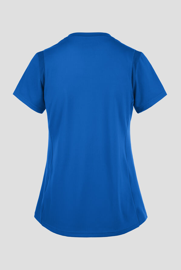 Wink Renew Knit Women's 2-Pocket STRETCH Flex N Reach Panel V-Neck Scrub Top - Royal - 2