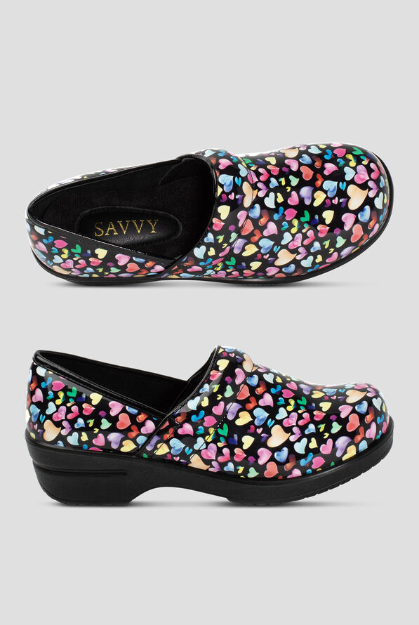 Zuecos de enfermería Savvy Brandy Hearts para mujer - null - 1