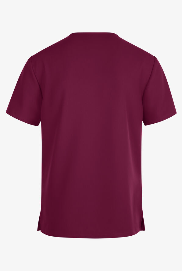 Cherokee Workwear Originals Ultra Men's 2-Pocket V-Neck Scrub Top - Wine - 2