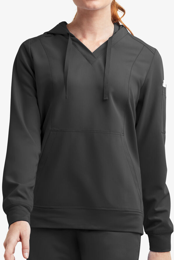 Sudadera m&eacute;dica MOVEMENT by Butter-Soft Sirius STRETCH con capucha y 4 bolsillos para mujer - Pewter - 3