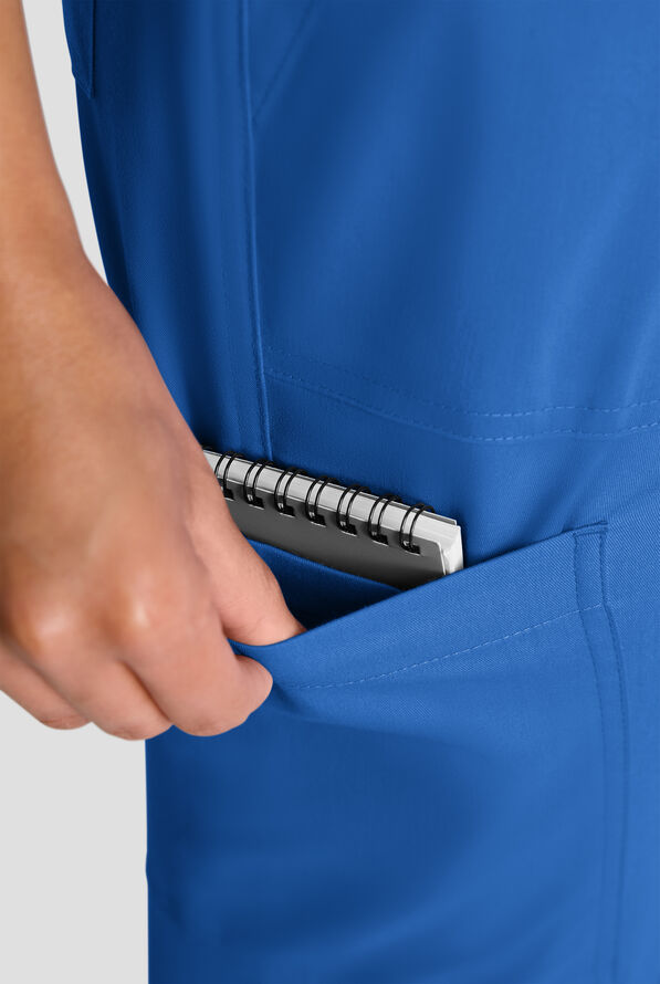 Pantalón médico Butter-Soft FLXTEK STRETCH estilo cargo con piernas rectas y 8 bolsillos para mujer - Royal - 5