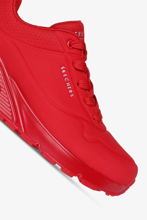 Skechers Street UNO - Stand On Air Red Athletic Lace Up Shoes - null - 3