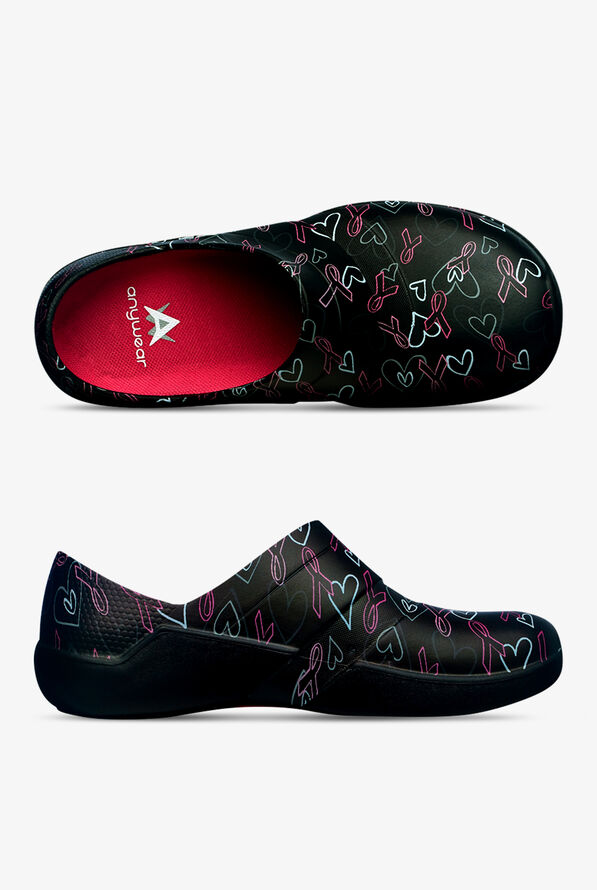 Anywear Women's Journey Pink Ribbon Champion Slip On Nursing Shoes - null - 1