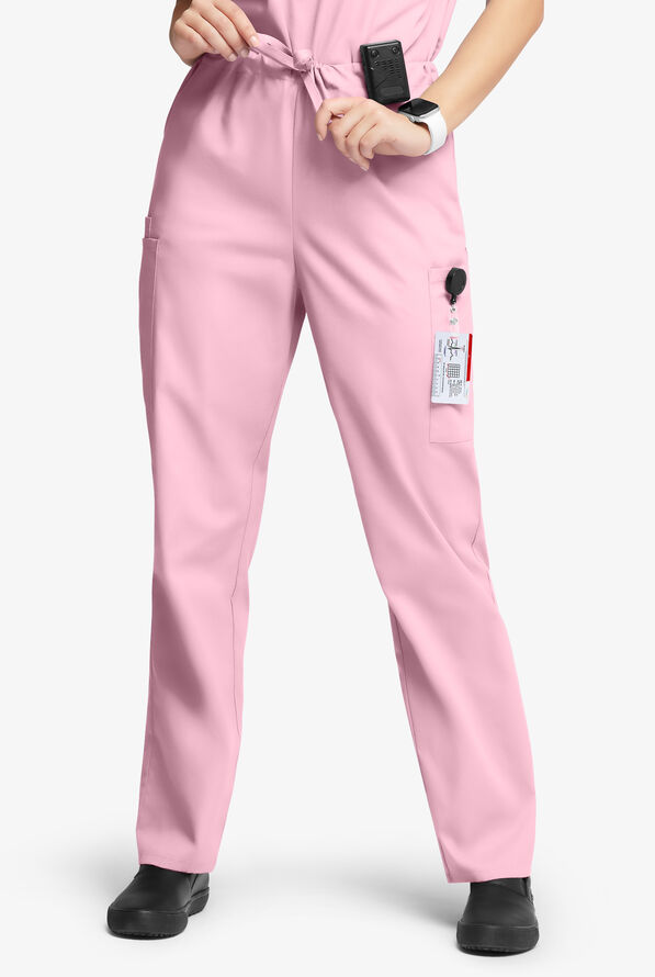 Butter-Soft Originals Unisex 4-Pocket Drawstring Relaxed Straight Leg Scrub Pants - Blush - 1