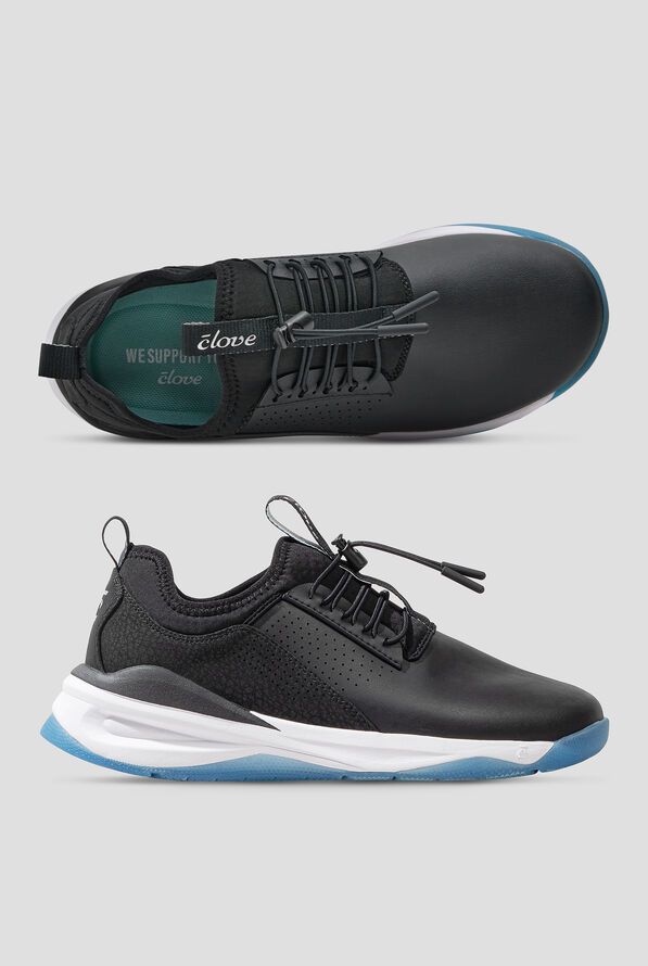 Clove Classic Night Shift Black/White Women's Bungee Athletic Shoe - Black/White - 1