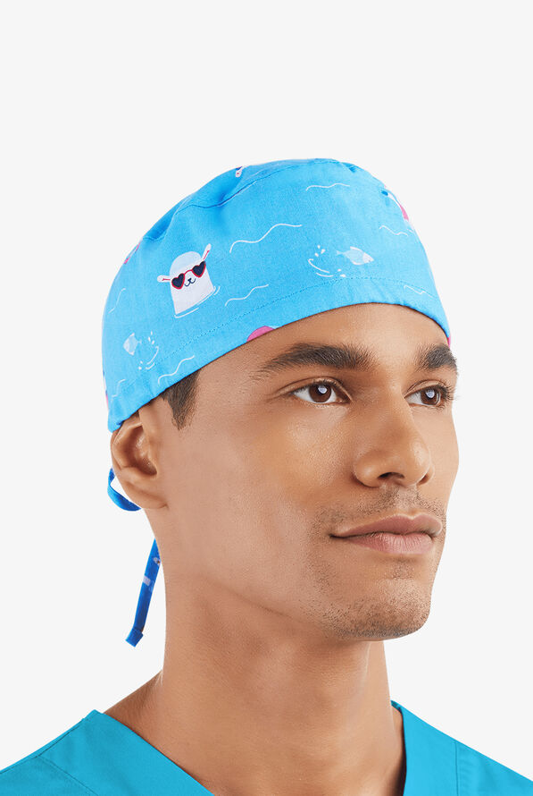 UA Butter-Soft BAA BAA Bobbing Unisex Adjustable Hem Print Scrub Cap - null - 3
