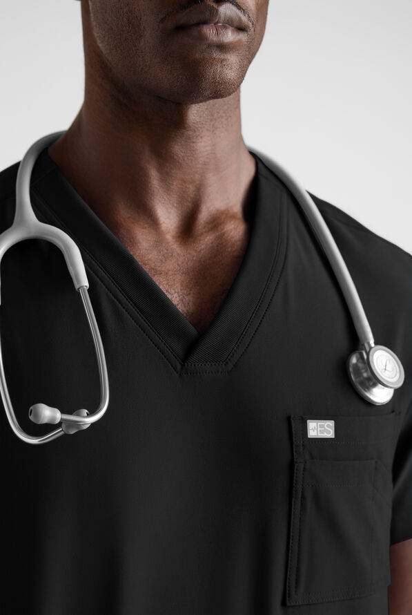 Easy STRETCH Men's Scrub Set - Onyx Black - 4