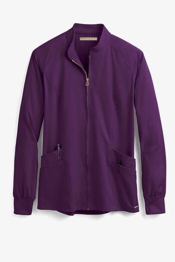 Lauderdale by UA Dania Women's 4-Pocket Zip Front Raglan Long Sleeved STRETCH Scrub Jacket