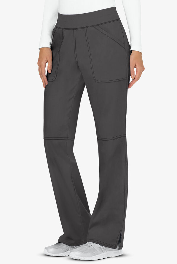 Cherokee Workwear Revolution Women's 4-Pocket STRETCH Pull-On Cargo Scrub Pants - Tall - Pewter - 1