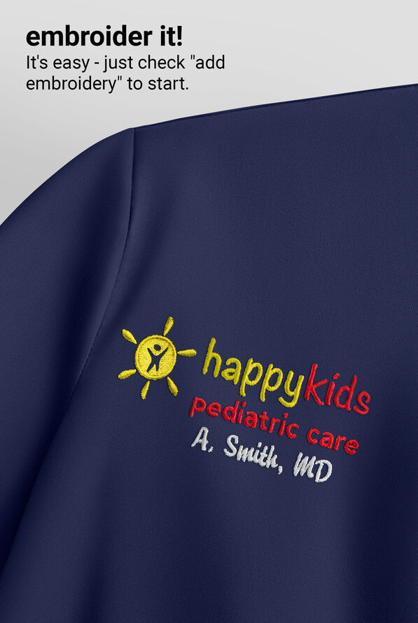 Infinity GNR8 Kinetic Knit Women's 2-Pocket STRETCH Warm-Up Scrub Jacket - Navy - 3