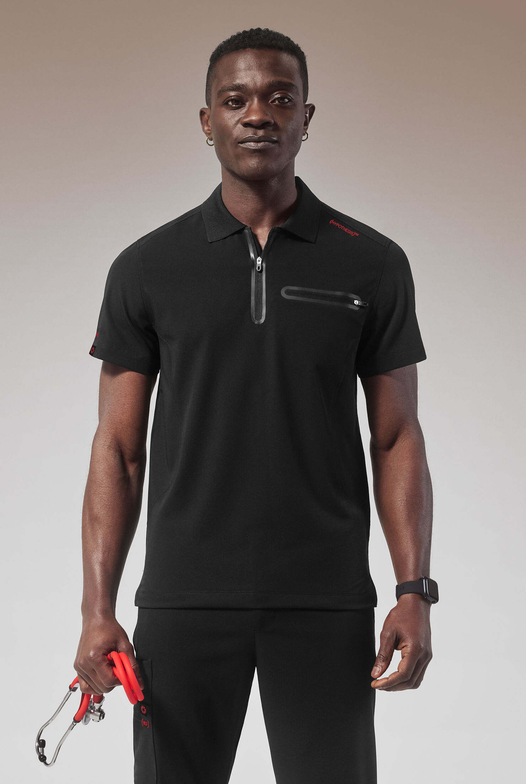 Hypothesis Alpha System Men's 1-Pocket Zip Placket Polo