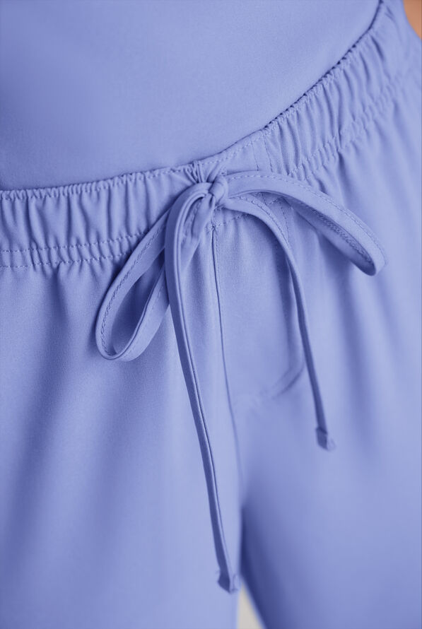 Easy STRETCH Eden Women's 4-Pocket Drawstring Scrub Pants - Petite - Ceil Blue - 4