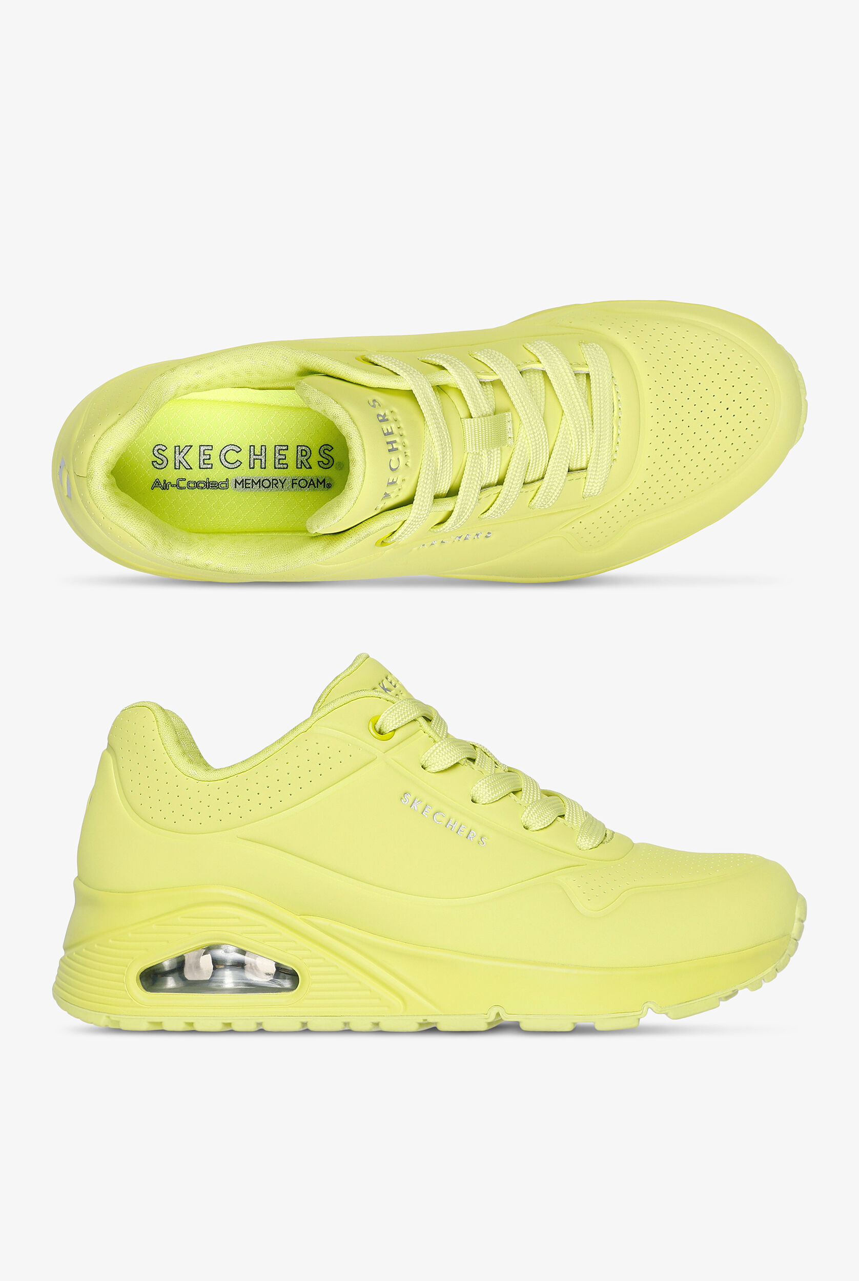 Skechers Street UNO - Stand On Air Lemon Athletic Lace Up Shoes