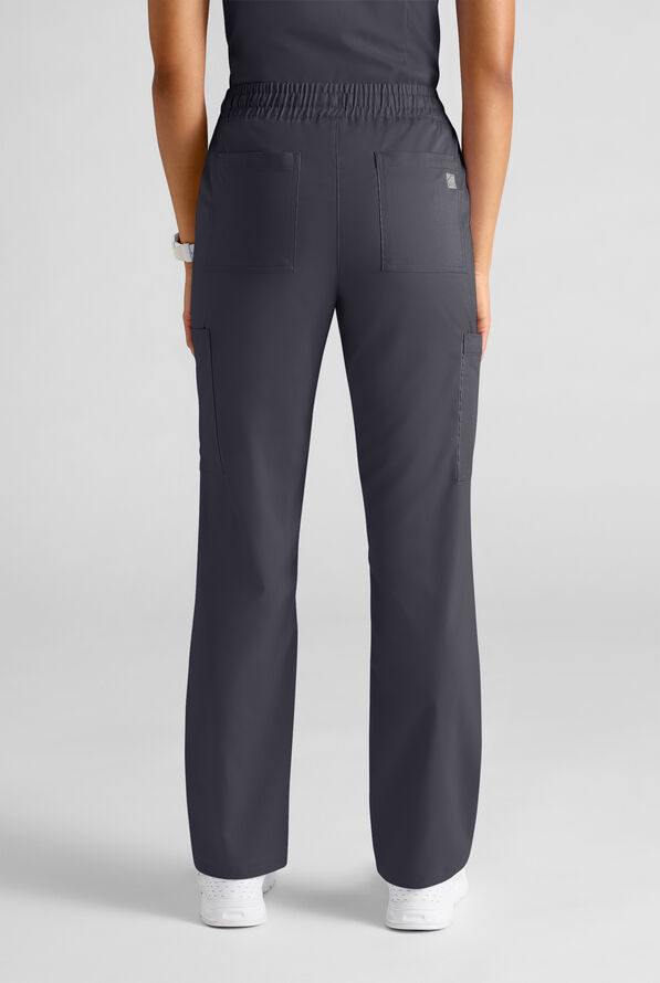 Butter-Soft STRETCH FLXTEK+ Women's 8-Pocket Straight Leg Cargo Scrub Pants - Pewter - 2