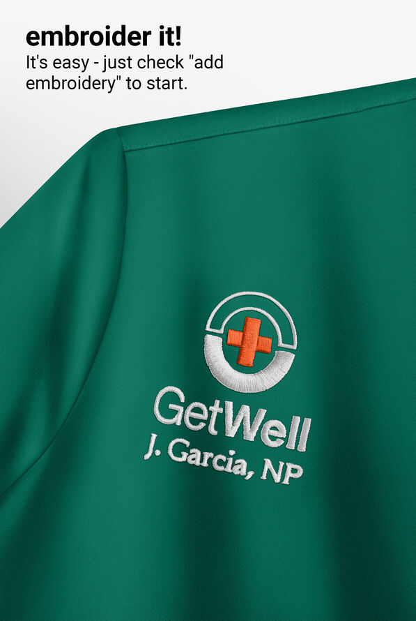 Skechers by Barco Structure Men's 1-Pocket STRETCH V-Neck Scrub Top - Hunter - 4