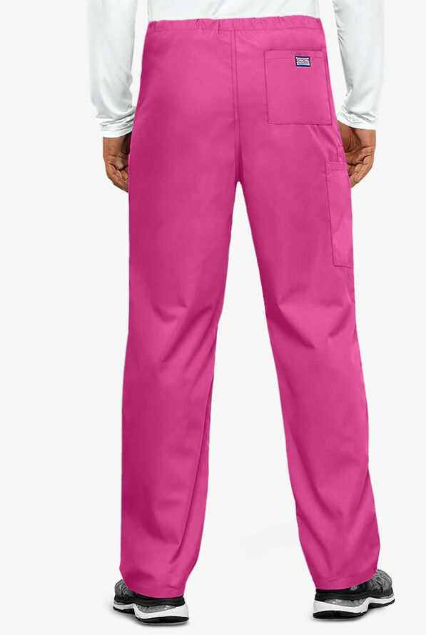 Cherokee Workwear Unisex 3-Pocket Drawstring Scrub Pants - Shocking Pink - 2