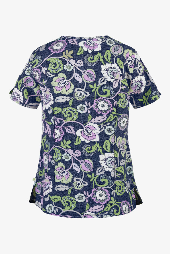 Healing Hands Premiere Paisley Texture Print Scrub Top, Paisley Scrubs