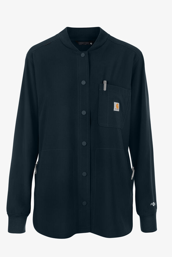 Carhartt Cross-Flex Women's 4-Pocket STRETCH Scrub Jacket - Navy - 1