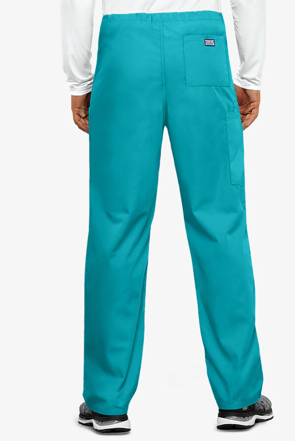 Cherokee Workwear Unisex 3-Pocket Drawstring Scrub Pants - Teal Blue - 2
