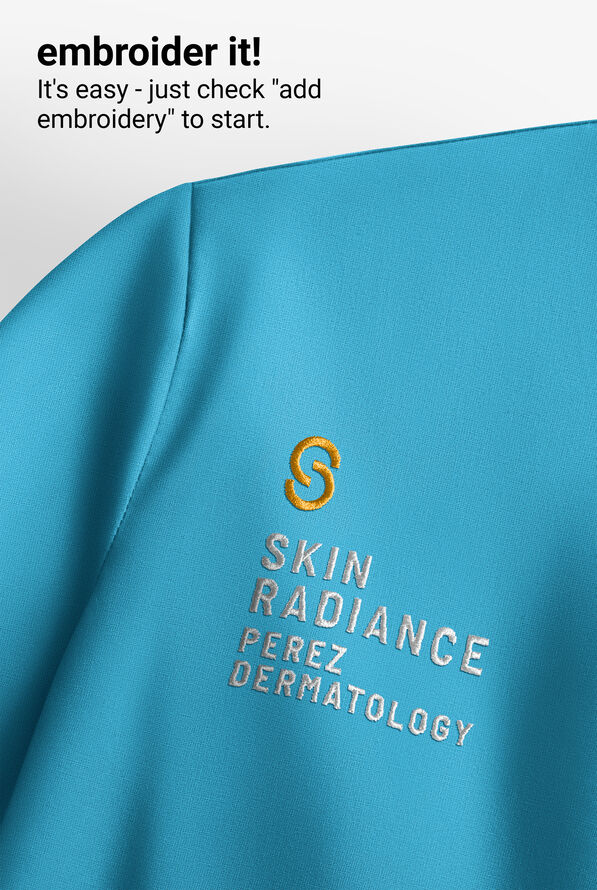 Camisa m&eacute;dica UA Advantage STRETCH con cuello en V y 2 bolsillos para hombre  - Turquoise - 7